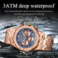 Luxury Men's Stainless Steel Chronograph Watch - Waterproof & Luminous