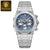 Luxury Men's Stainless Steel Chronograph Watch - Waterproof & Luminous
