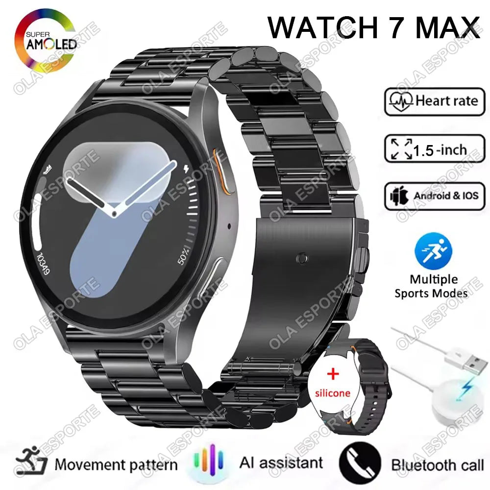 Strap Wise Smart Watch 7 Max - AMOLED Screen, Voice Call, GPS, Fitness Tracker