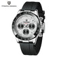 40mm Men's Quartz Chronograph Watch with Sapphire Crystal and Waterproof Design