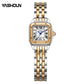 Elegant Waterproof Women's Quartz Watch with Luminous Date and Stainless Steel Band