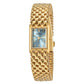 Burgundy Red Luxury Women's Quartz Square Watch with Stainless Steel Band