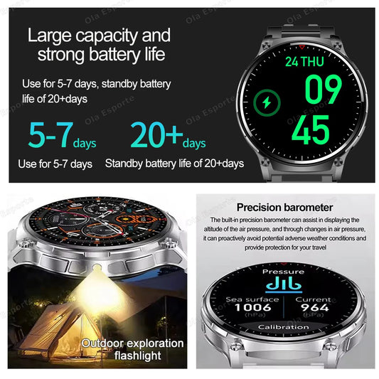 Strap Wise 2025 GPS Smart Watch with Bluetooth Call, 10ATM Waterproof & Multi-Functional Tracker