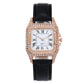 Elegant Rhinestone Square Women’s Waterproof Quartz Watch