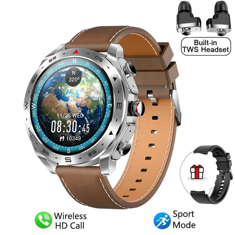 Strap Wise 2024 Smart Watch with TWS Bluetooth Earphones and HIFI Sound Quality