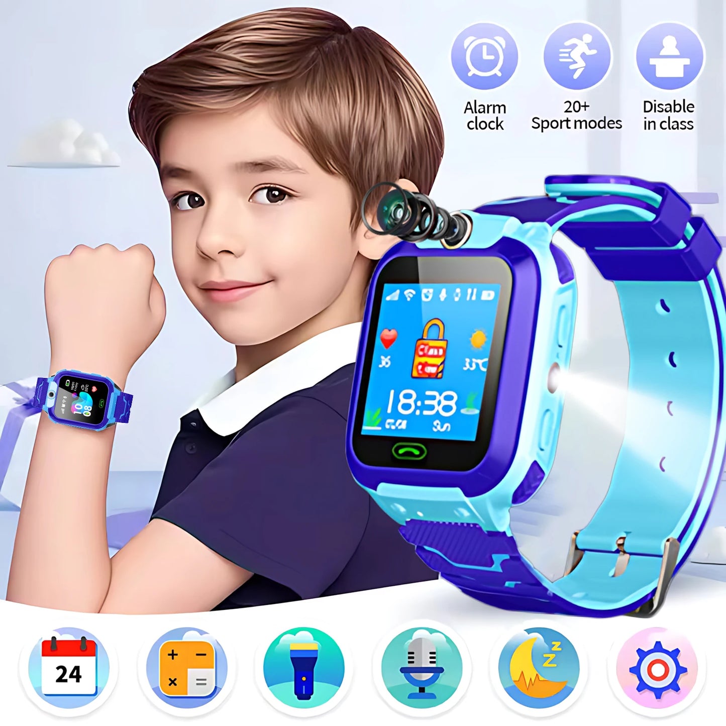 Kids' Smartwatch with Camera, Music, Games & Fitness Tracker