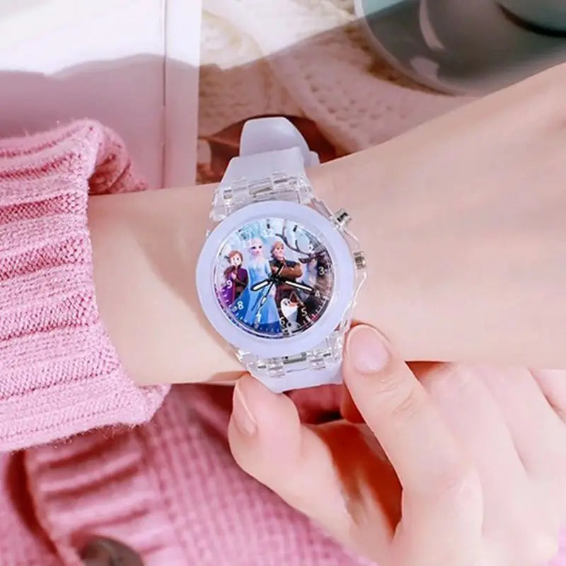 Colorful Luminous Children's Watch with LED Light for Kids