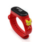 Marvel Cartoon Digital LED Watch for Kids - Rubber Band, Touch Screen