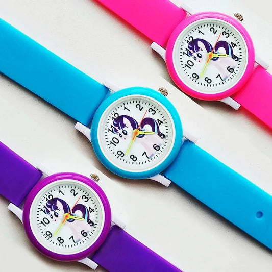Colorful Silicone Strap Kids Quartz Watch – Perfect Birthday Gift