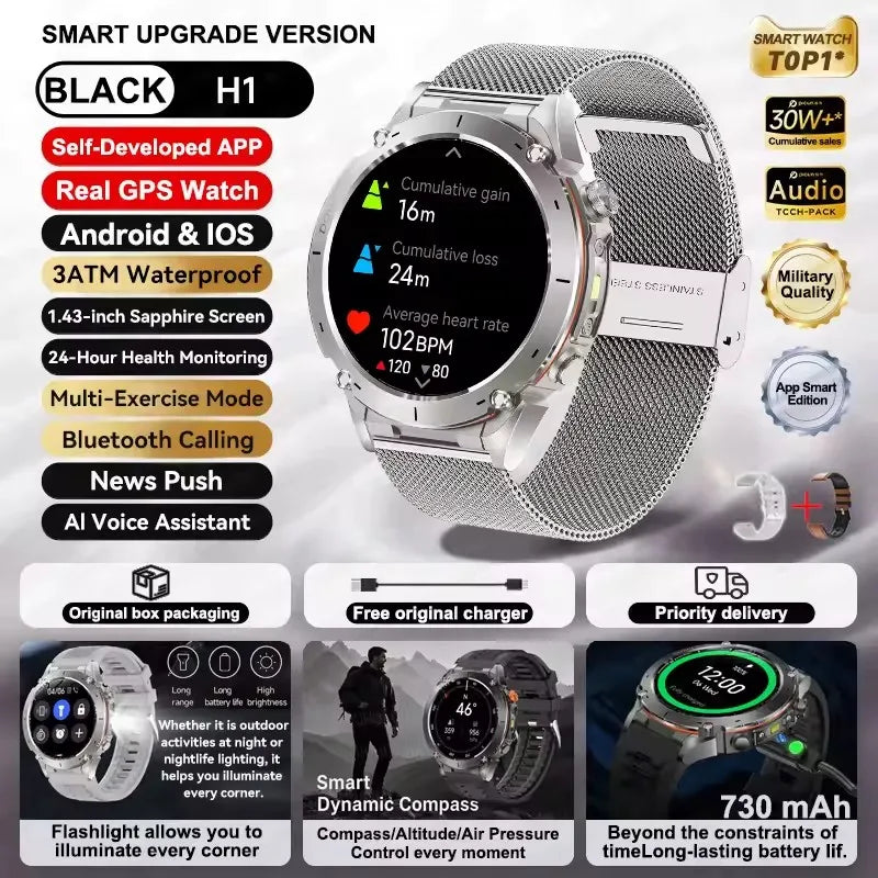 Strap Wise Ultra GPS Smart Watch with 10ATM Waterproof & Dual-band GNSS