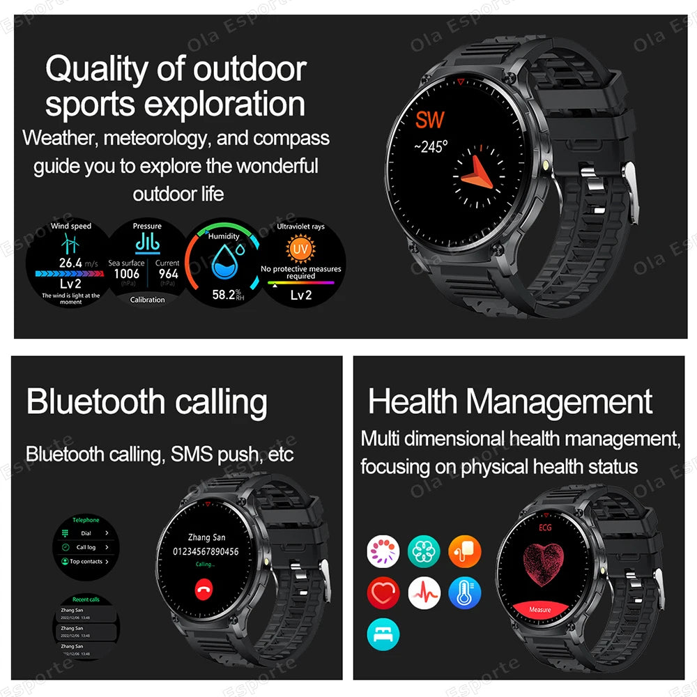 Strap Wise 2025 GPS Smart Watch with Bluetooth Call, 10ATM Waterproof & Multi-Functional Tracker