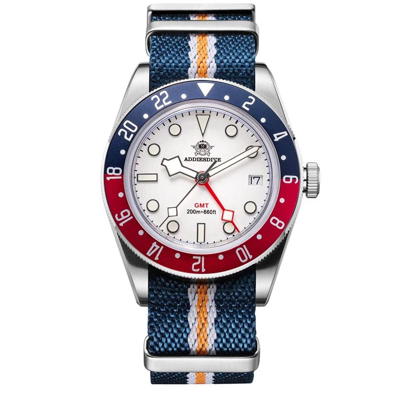 Luxury 200m Water-Resistant GMT Men's Diver Watch with Super Luminous Features