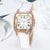 Elegant Rhinestone Square Women’s Waterproof Quartz Watch