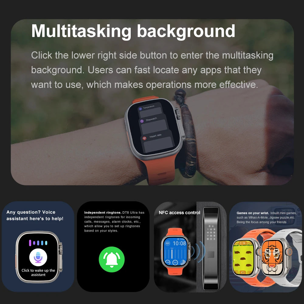 Strap Wise Ultra 10 Pro MAX Gen2 49mm Smartwatch with AMOLED Screen & Multi-Sport Tracking
