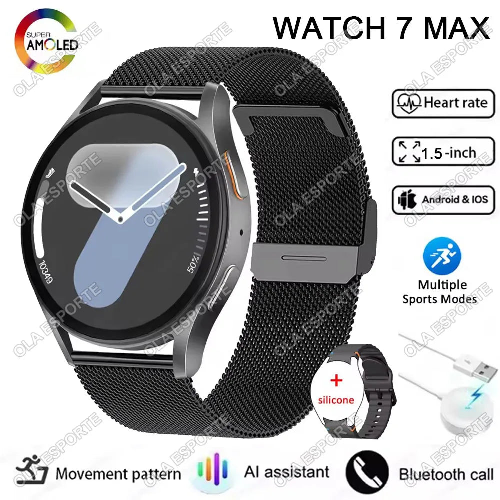 Strap Wise Smart Watch 7 Max - AMOLED Screen, Voice Call, GPS, Fitness Tracker