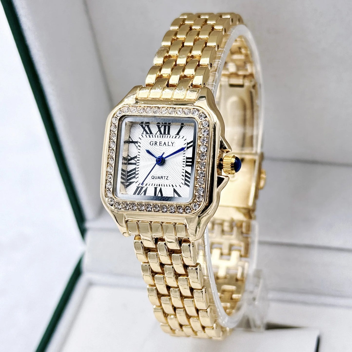Light Luxury Women's Gold Stainless Steel Fashion Quartz Watch