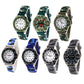 Cool Camouflage Silicone Strap Quartz Watch for Kids