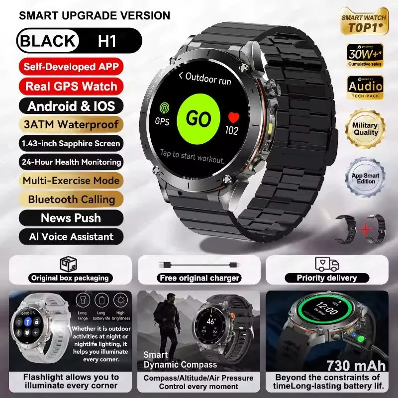 Strap Wise Ultra GPS Smart Watch with 10ATM Waterproof & Dual-band GNSS