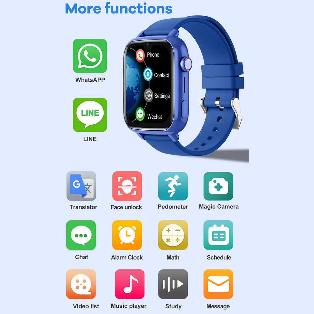 KGG 4G Smart Kids Watch with GPS, Video Call, and SOS功能