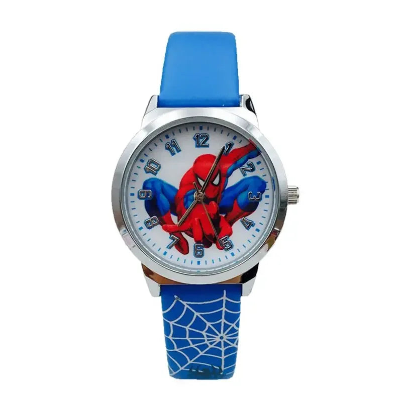 Spider-Man Cartoon Waterproof Quartz Wristwatch for Kids