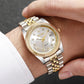 Luxury Quartz Business Watch for Men and Women with Rhinestones