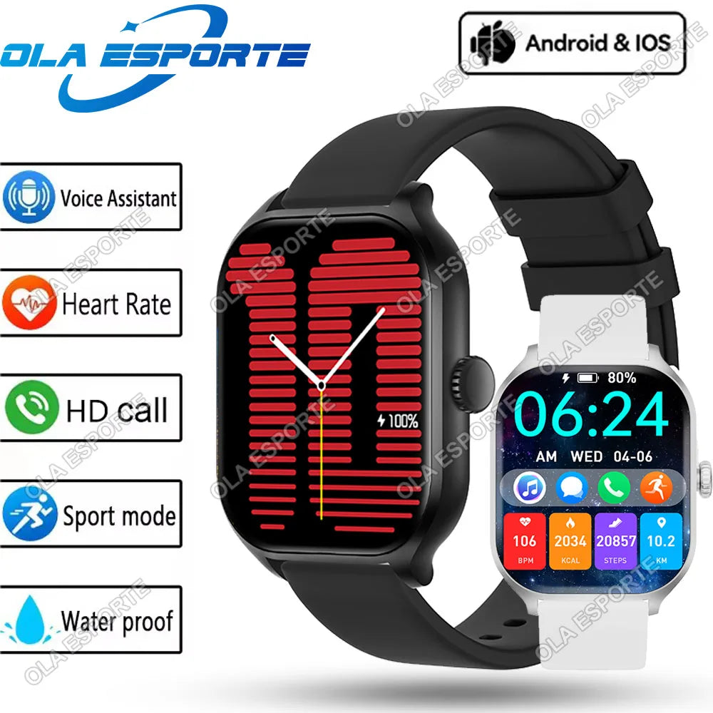 Strap Wise Waterproof Smart Watch with Heart Rate, Blood Oxygen, and Sleep Monitoring