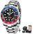 Luxury GMT Men’s Mechanical Wristwatch with Sapphire Glass and 100M Waterproof