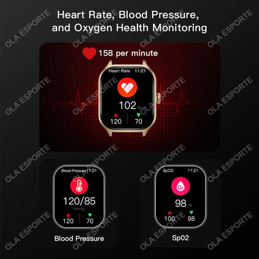 Strap Wise Waterproof Smart Watch with Heart Rate, Blood Oxygen, and Sleep Monitoring
