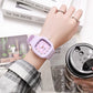 Cute Pink Square Quartz Watch for Women and Girls