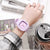 Cute Pink Square Quartz Watch for Women and Girls