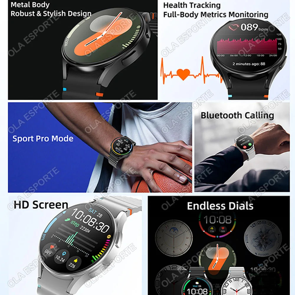 Strap Wise Smart Watch 7 Max - AMOLED Screen, Voice Call, GPS, Fitness Tracker