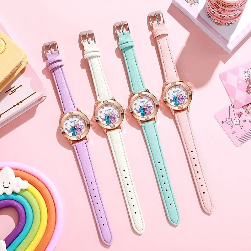 Cute Cartoon Kids' Quartz Watch with Imitation Diamonds