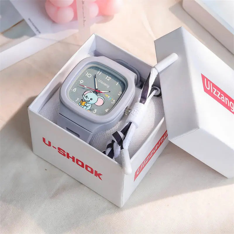 Trendy Kids Square Luminous Sports Watch in Multiple Colors