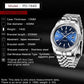 Men's 42MM Automatic Mechanical Watch with Sapphire Glass and Stainless Steel Band
