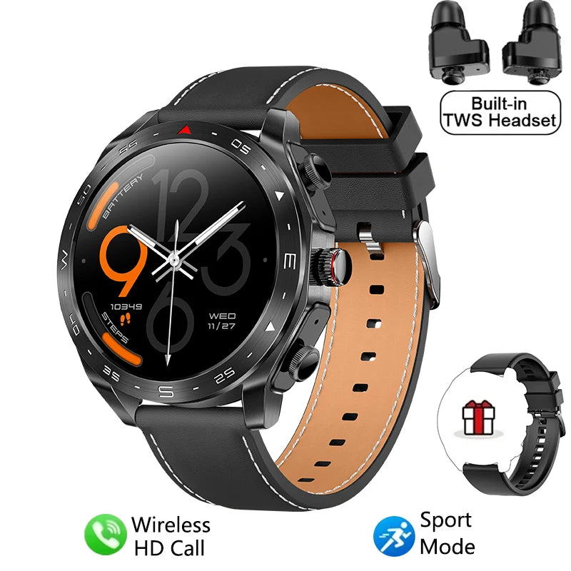 Strap Wise 2024 Smart Watch with TWS Bluetooth Earphones and HIFI Sound Quality