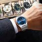 Luxury Waterproof Luminous Men's Quartz Watch with Date and Week Display