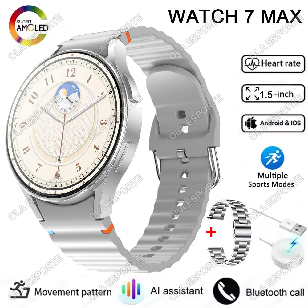 Strap Wise Smart Watch 7 Max - AMOLED Screen, Voice Call, GPS, Fitness Tracker