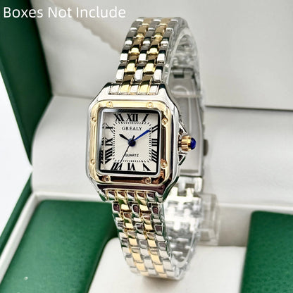Light Luxury Women's Gold Stainless Steel Fashion Quartz Watch