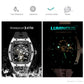 Men's Automatic Mechanical Skeleton Watch with Stainless Steel Case and Silicone Band