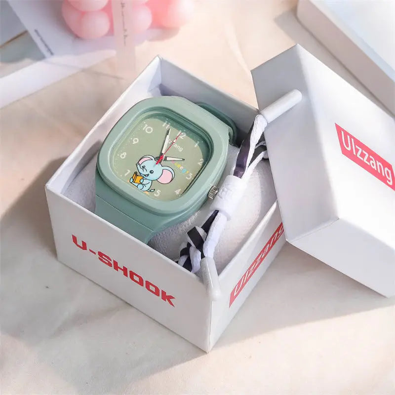 Trendy Kids Square Luminous Sports Watch in Multiple Colors