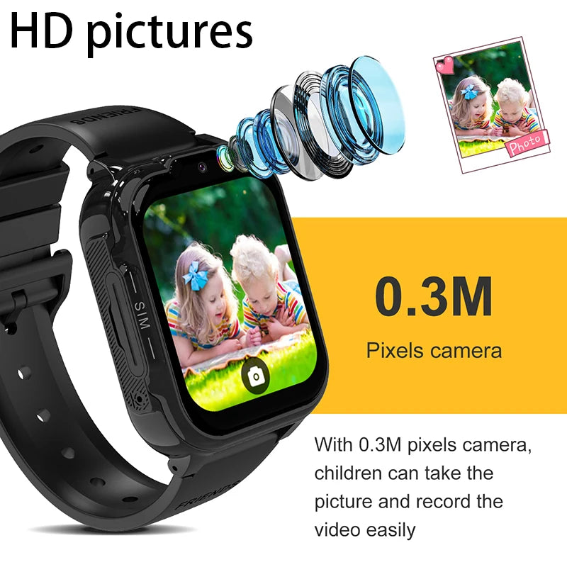 BOALZETD 4G Kids Smart Watch with GPS, HD Video Call, and SOS Features