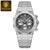 Luxury Men's Stainless Steel Chronograph Watch - Waterproof & Luminous