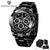 40mm Men's Quartz Chronograph Watch with Sapphire Crystal and Waterproof Design