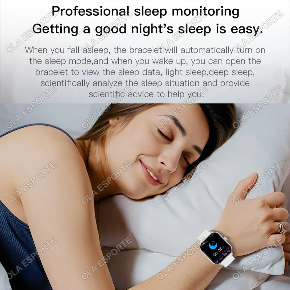 Strap Wise Waterproof Smart Watch with Heart Rate, Blood Oxygen, and Sleep Monitoring