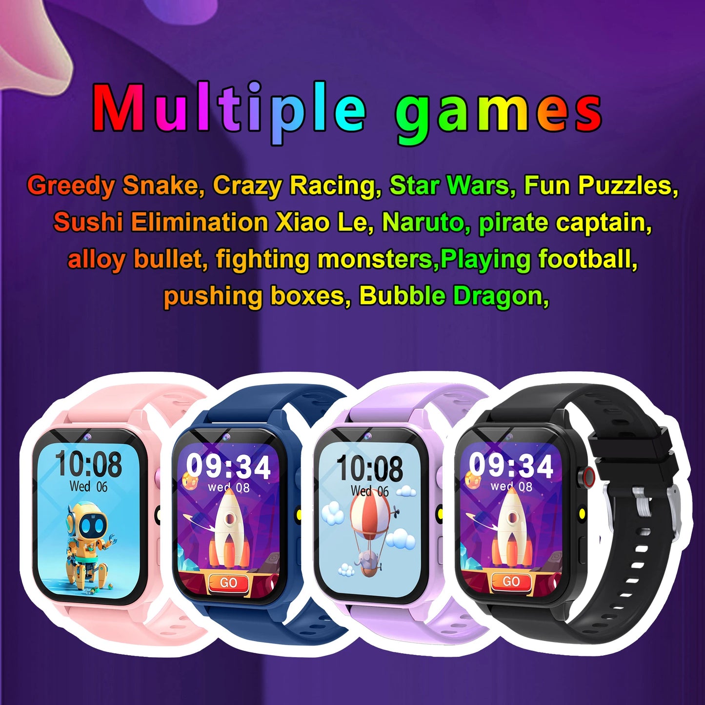 SIMSONLAB Kids Smart Watch with HD Touch Screen, Camera, and 18 Games