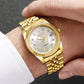 Luxury Quartz Business Watch for Men and Women with Rhinestones