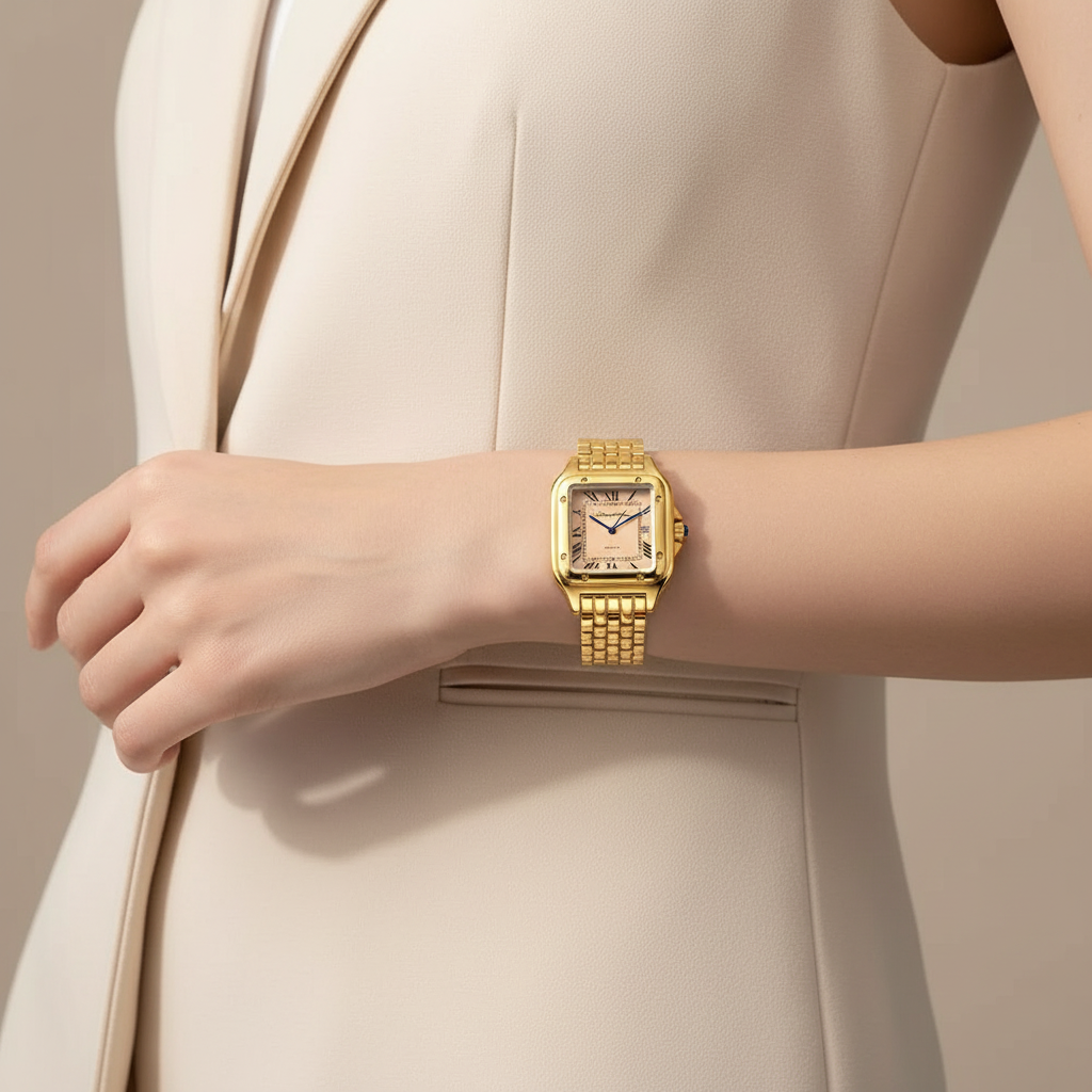 Luxury Ladies Quartz Watch  - Stainless Steel Bracelet