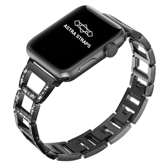 Bae Luxury Rhinestone-Embellished Stainless Steel Apple Watch Band